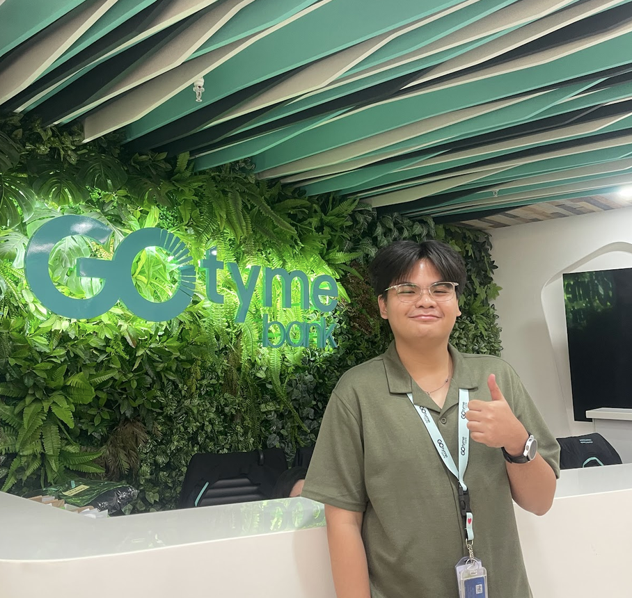 Wince Larcen Rivano at the GoTyme Bank office
